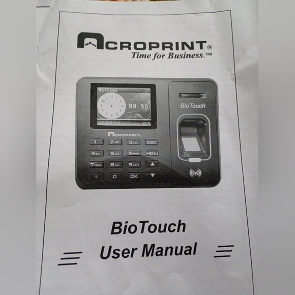 Acroprint Bio Touch timecard system (3). - Picture 1 of 4